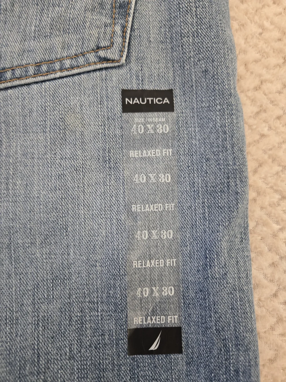 Nautica Jeans Mens 40x30 Relaxed Fit Blue Denim Lot 2 Cotton Classic Identical